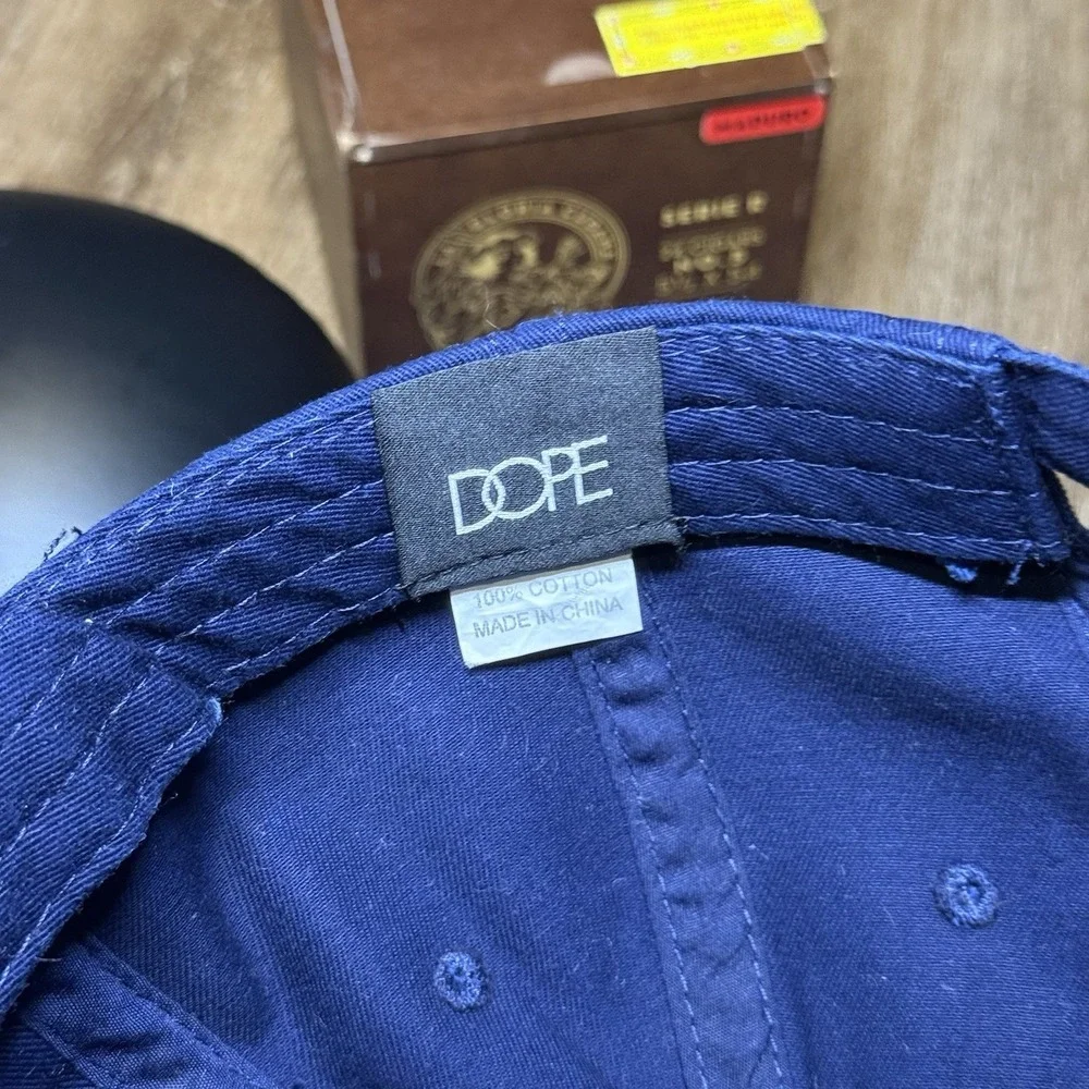 Dope Sport Hat Navy Blue White Red Yacht Sail‎ UK London Look Dad Cap